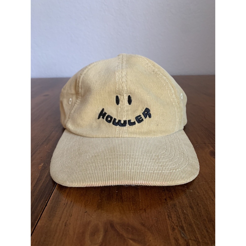 Howler Bros Hat Corduroy Strapback Dad Cap Howler Smiles Yellow Adjustable